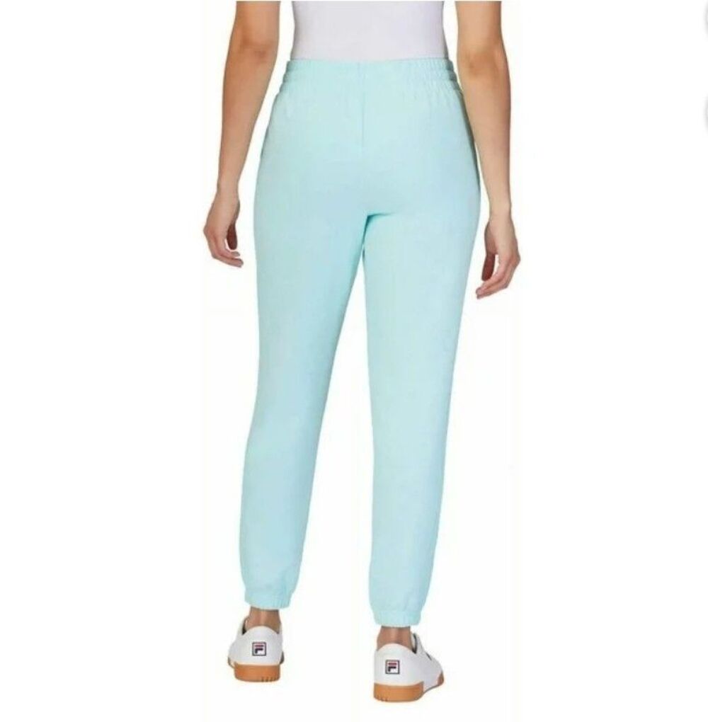 Fila Women's XXL French Terry Comfort Stretch Joggers Blue Teal 29" Inseam NWT - Picture 3 of 9
